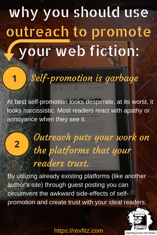 How to use outreach to promote web fiction!